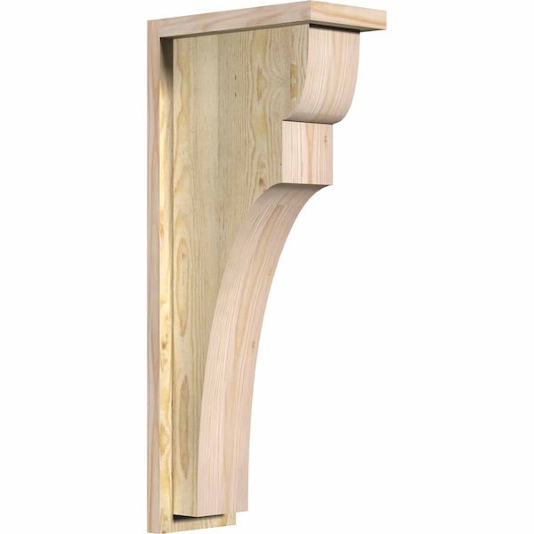 Ekena Millwork Yorktown Rough Sawn Corbel w/Backplate, Douglas Fir, 6"W x 12"D x 28"H COR06X12X28YOR01RDF - main